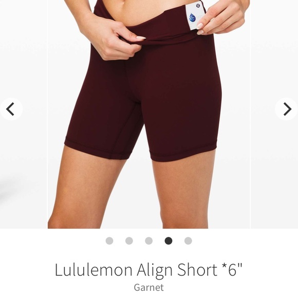 SOLD lululemon Align Short 6” Garnet Size 4 - Picture 2 of 5